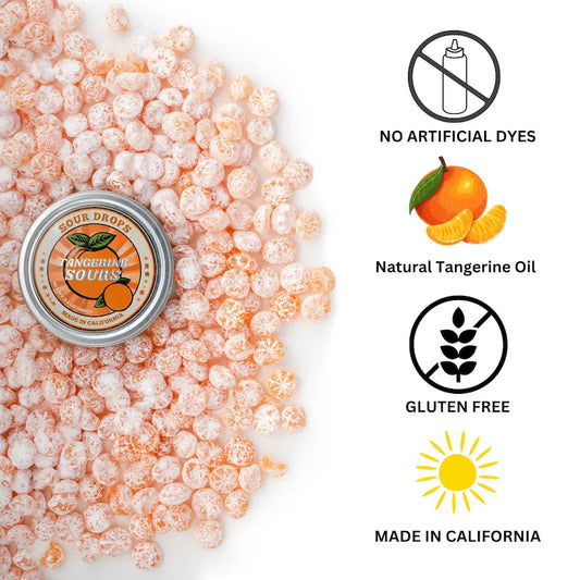 Sour Tangerine Hard Candy Drops | No Artificial Dyes
